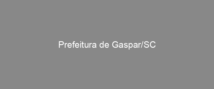 Provas Anteriores Prefeitura de Gaspar/SC